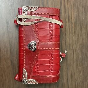 Elegant Red Women's Bag with Heart Detail